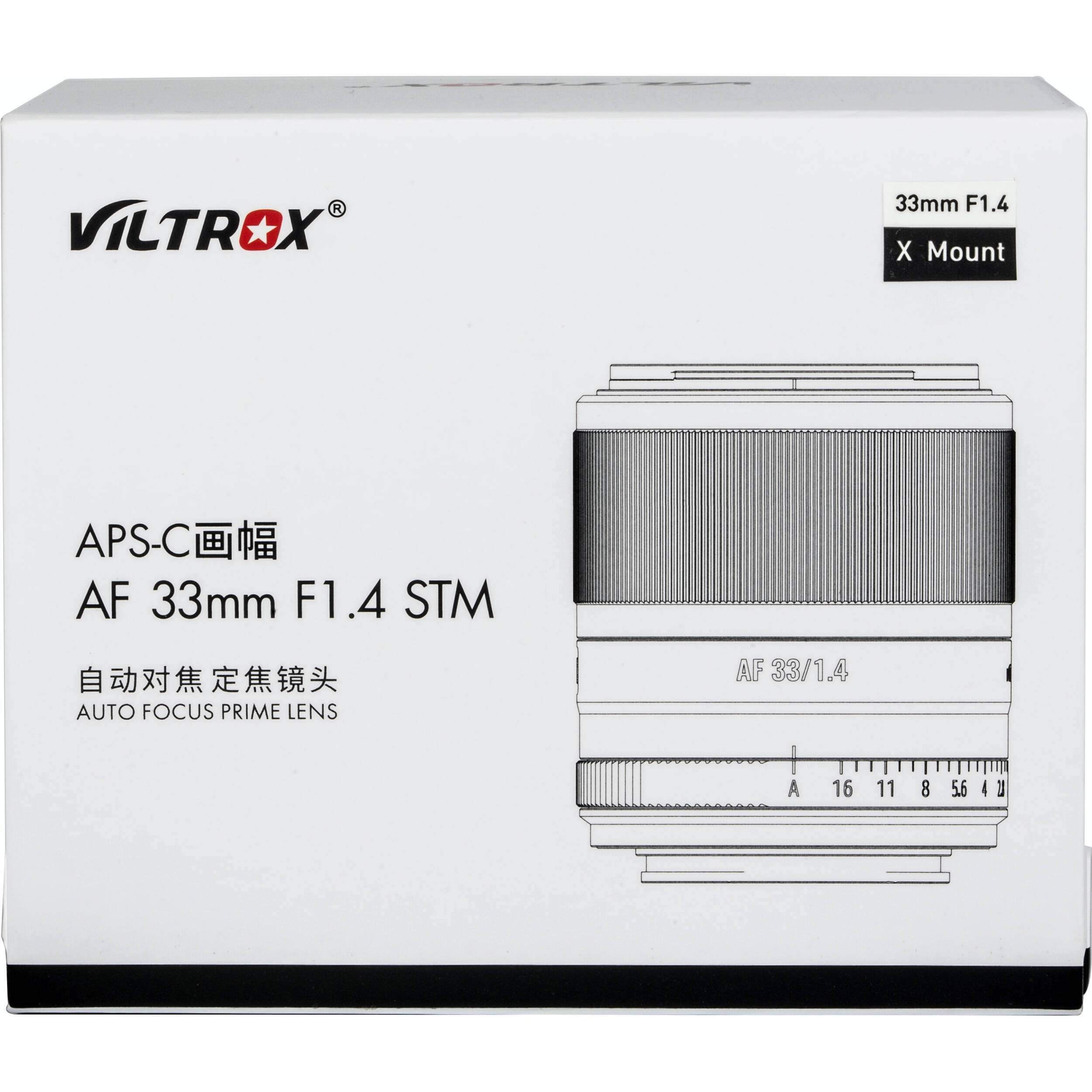 Viltrox AF 33mm f/1.4 XF Lens for FUJIFILM X (V2Black)