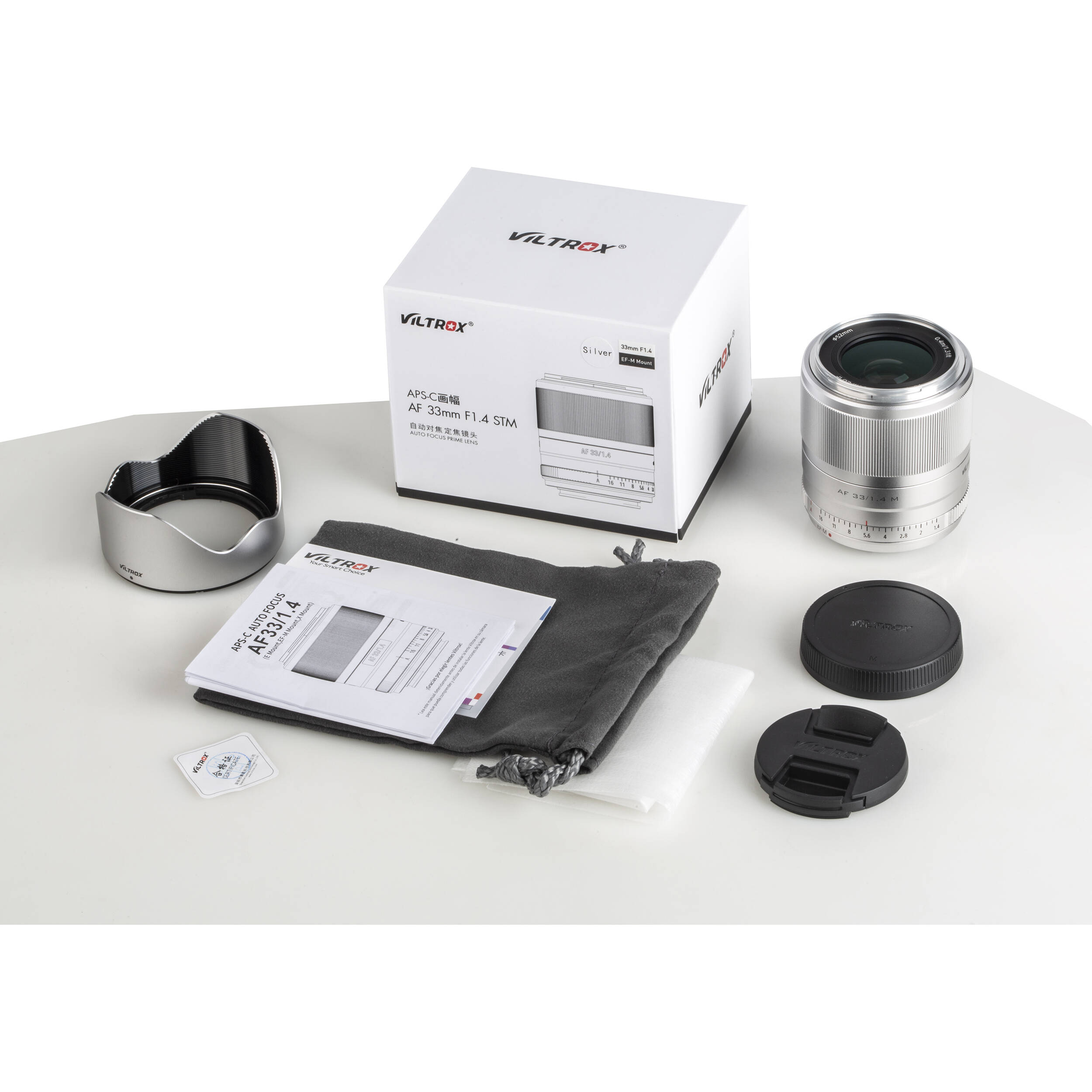 Viltrox AF 33mm f/1.4 M Lens for Canon EF-M (Silver)