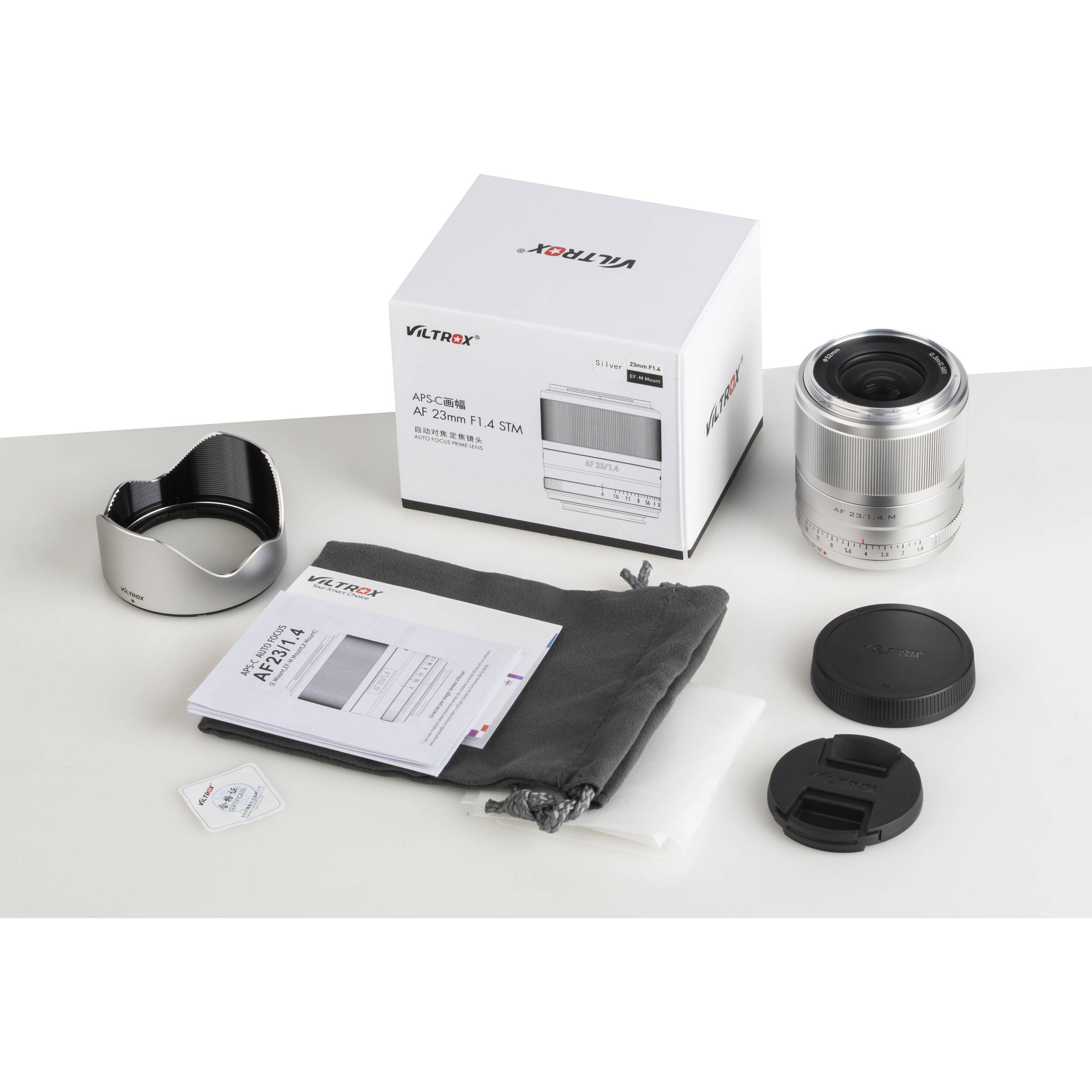 Viltrox AF 23mm f/1.4 M Lens (Canon EF-M, Silver)