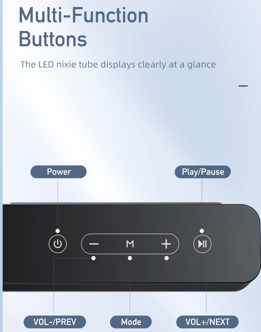 Awei Y998 TV Bluetooth Soundbar Theater 3D Stereo