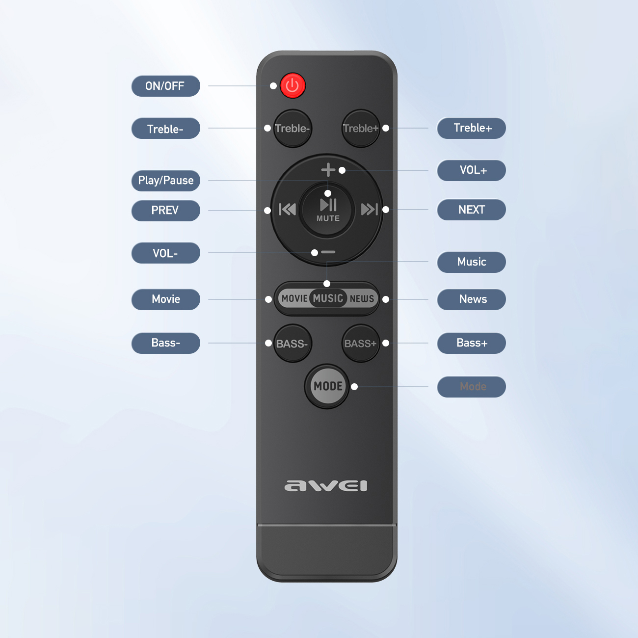 Awei Y998 TV Bluetooth Soundbar Theater 3D Stereo