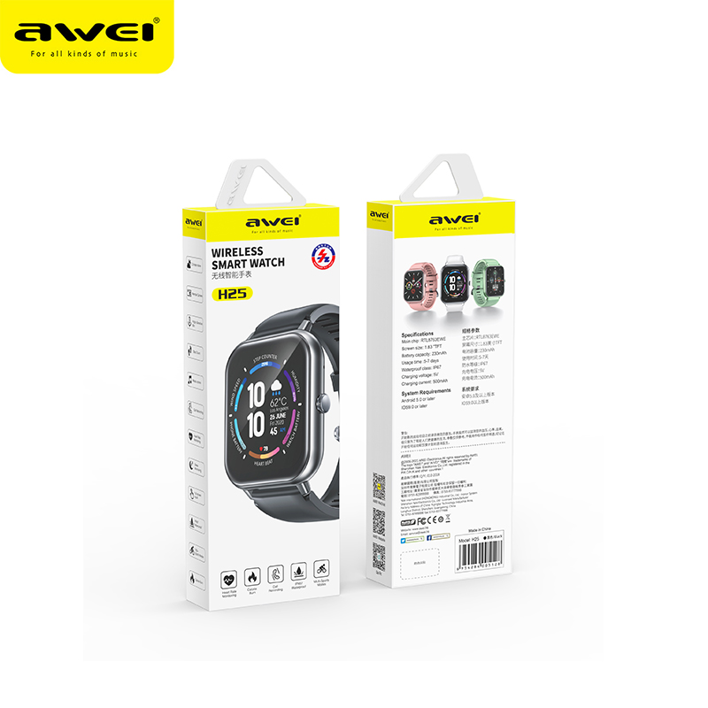 Awei H25 Smart Watch BLACK (Black)