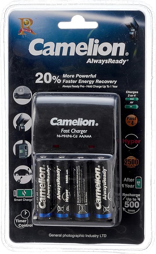 Flash Speedlght With Triger Plus Camelion Charger And 4 AA 2500Mah
