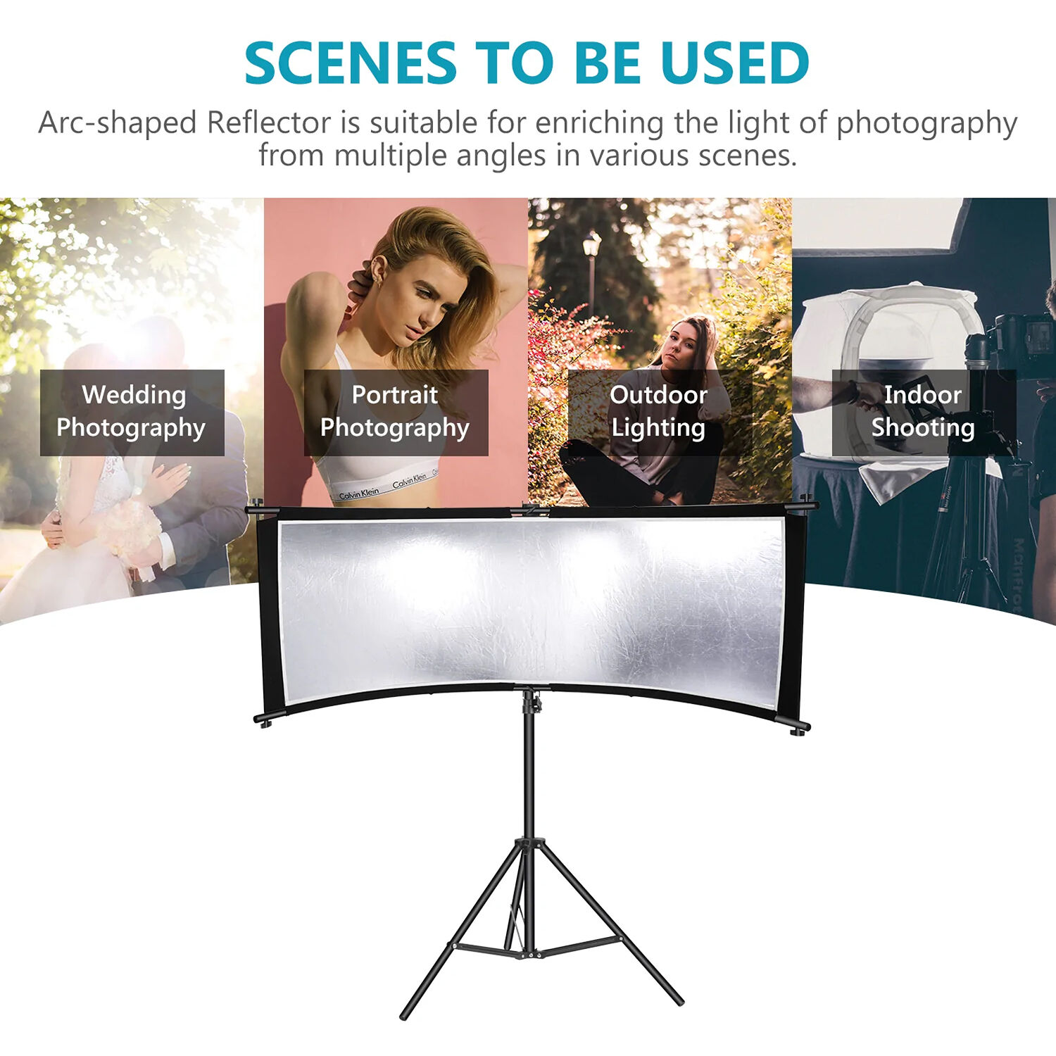 Neewer Clamshell Light Reflector Diffuser with Carry Bag (180 x 60cm)