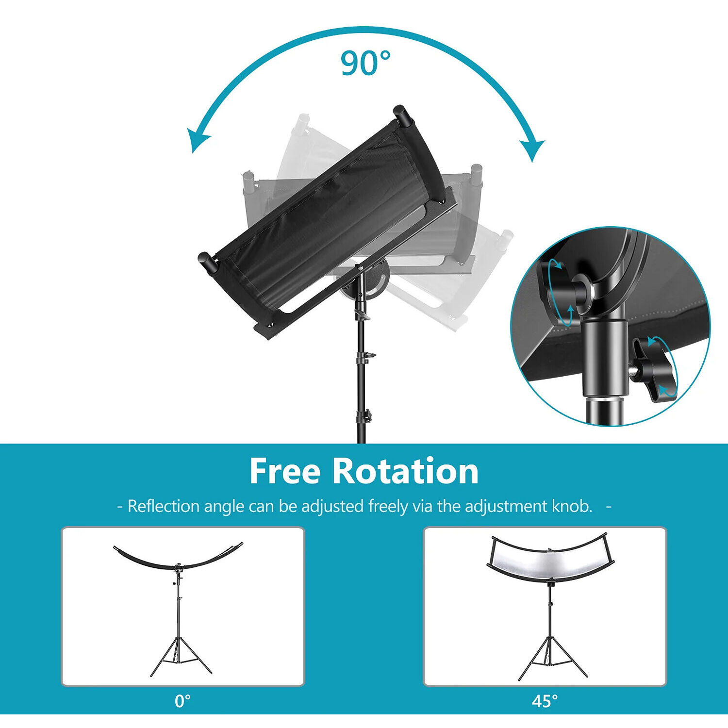 Neewer Clamshell Light Reflector Diffuser with Carry Bag (180 x 60cm)