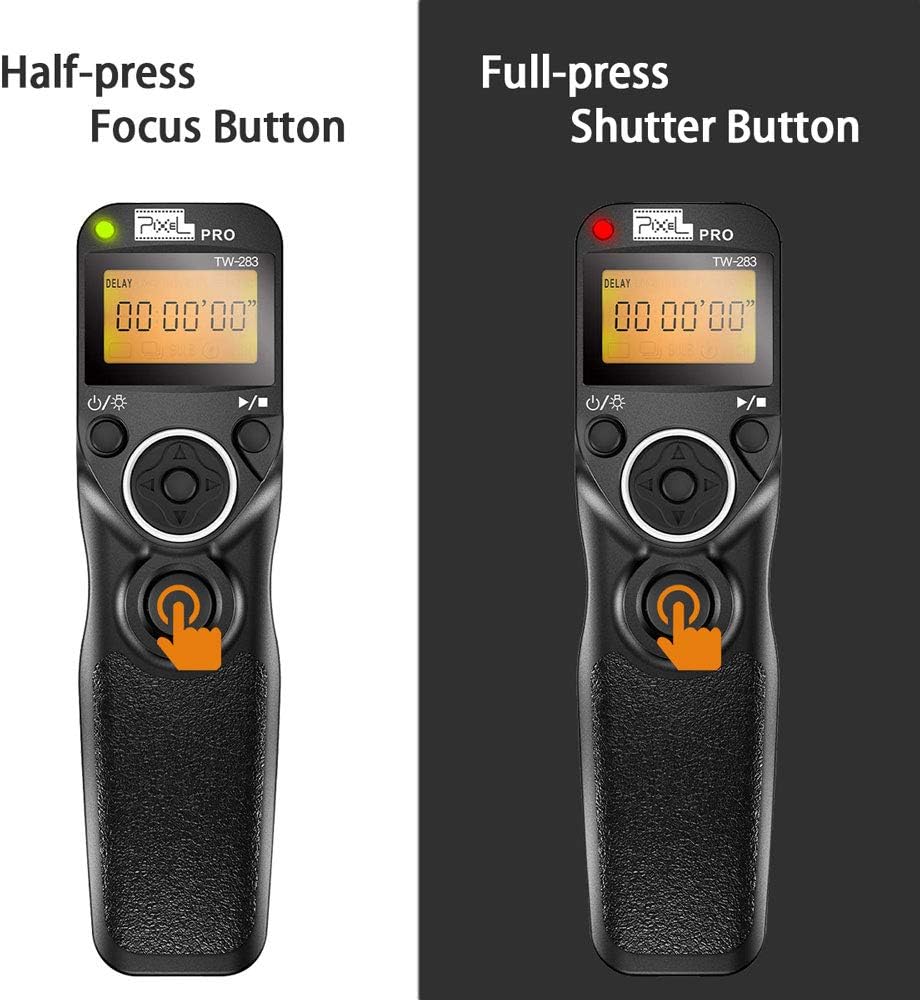 Pixel TW-283 DC2 Wireless Shutter Remote Release Control Intervalometer FSK 2.4GHz Compatible for Nikon Digital SLR Cameras