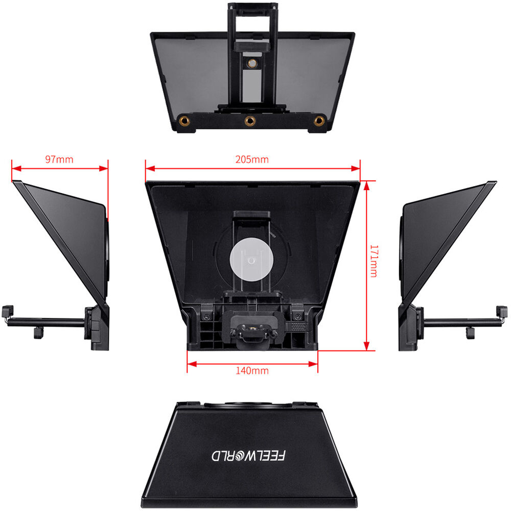 FeelWorld TP2A Portable Teleprompter for Smartphone/Tablet/DSLR (8")