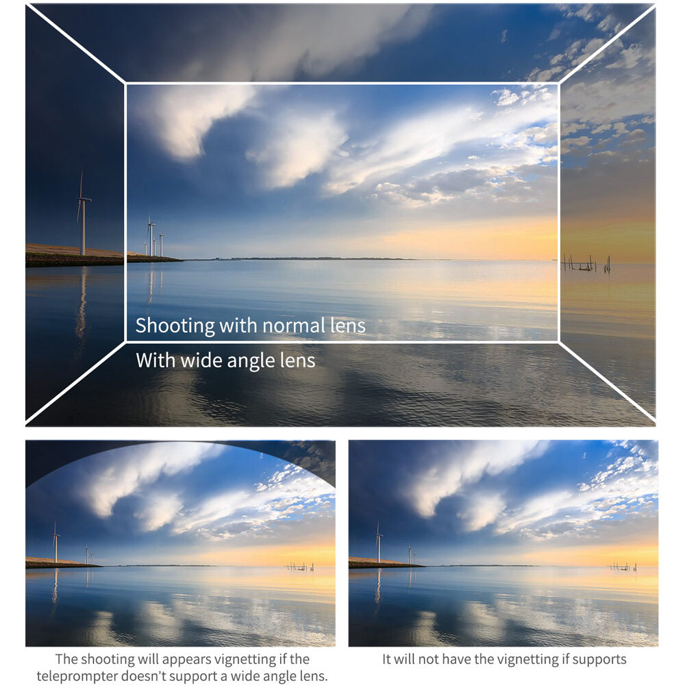 FeelWorld TP2A Portable Teleprompter for Smartphone/Tablet/DSLR (8")