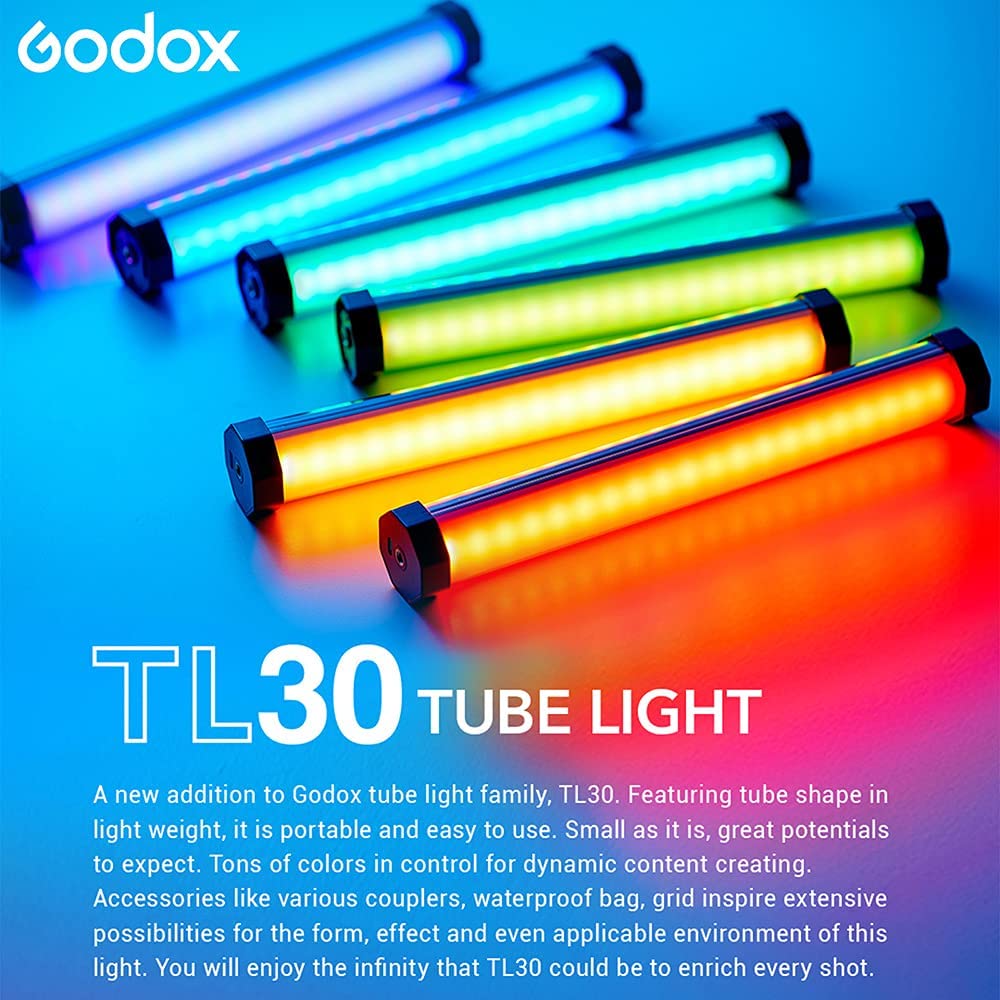 Godox TL30 RGB LED Tube Light 2-Light Kit