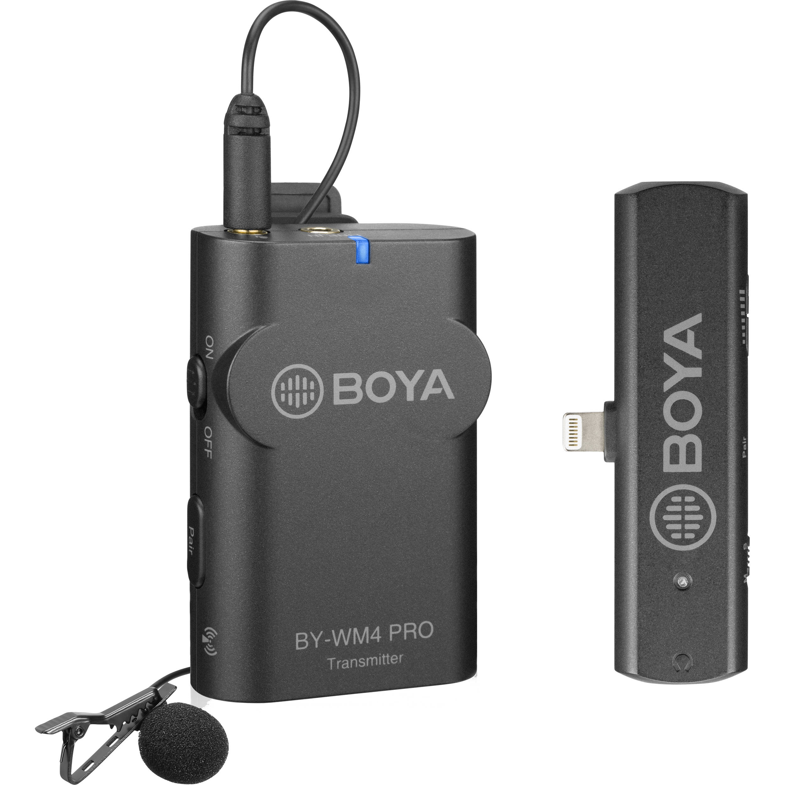 BOYA BY-WM4 PRO-K3 Digital Wireless Omni Lavalier Microphone System for Lightning iOS Devices (2.4 GHz)