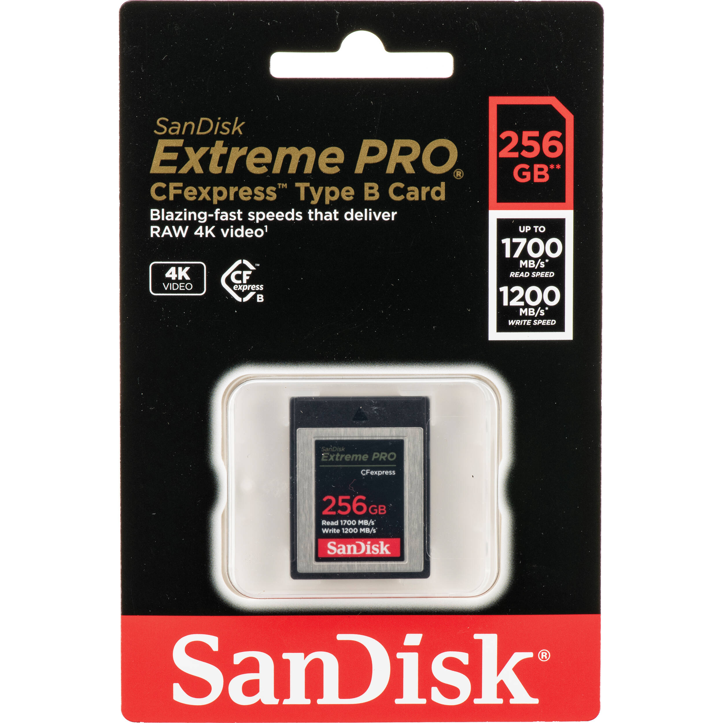 SanDisk 256GB Extreme PRO CFexpress Card Type B 1700MB/Sec