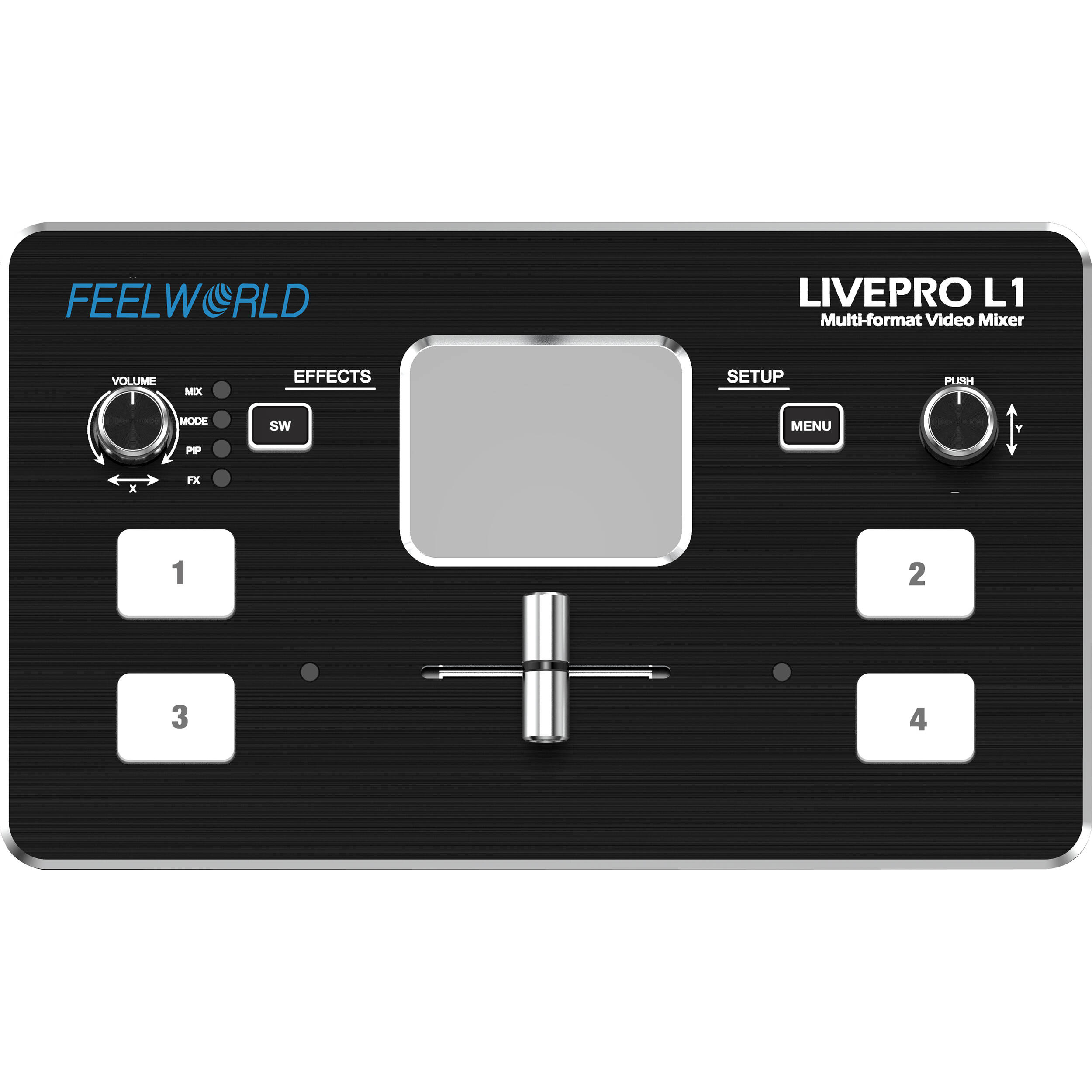 FeelWorld LIVE PRO L1 Multicamera Video Switcher with 4 x HDMI Inputs & USB Streaming