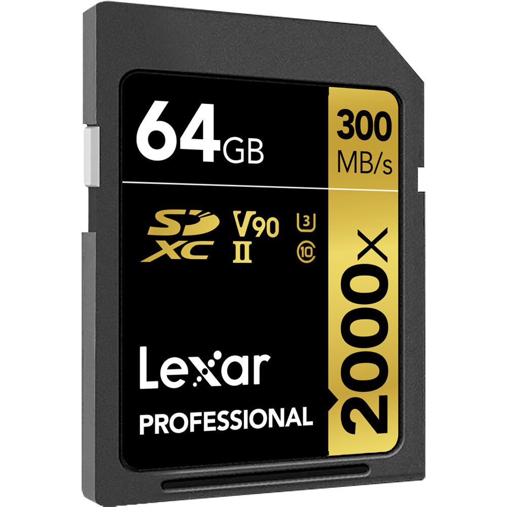 Lexar 64GB Professional 2000x UHS-II SDHC Memory Card