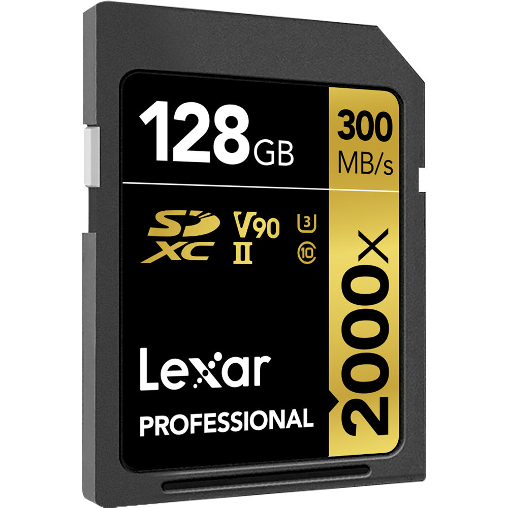 Lexar 128GB Professional 2000x UHS-II SDHC Memory Card