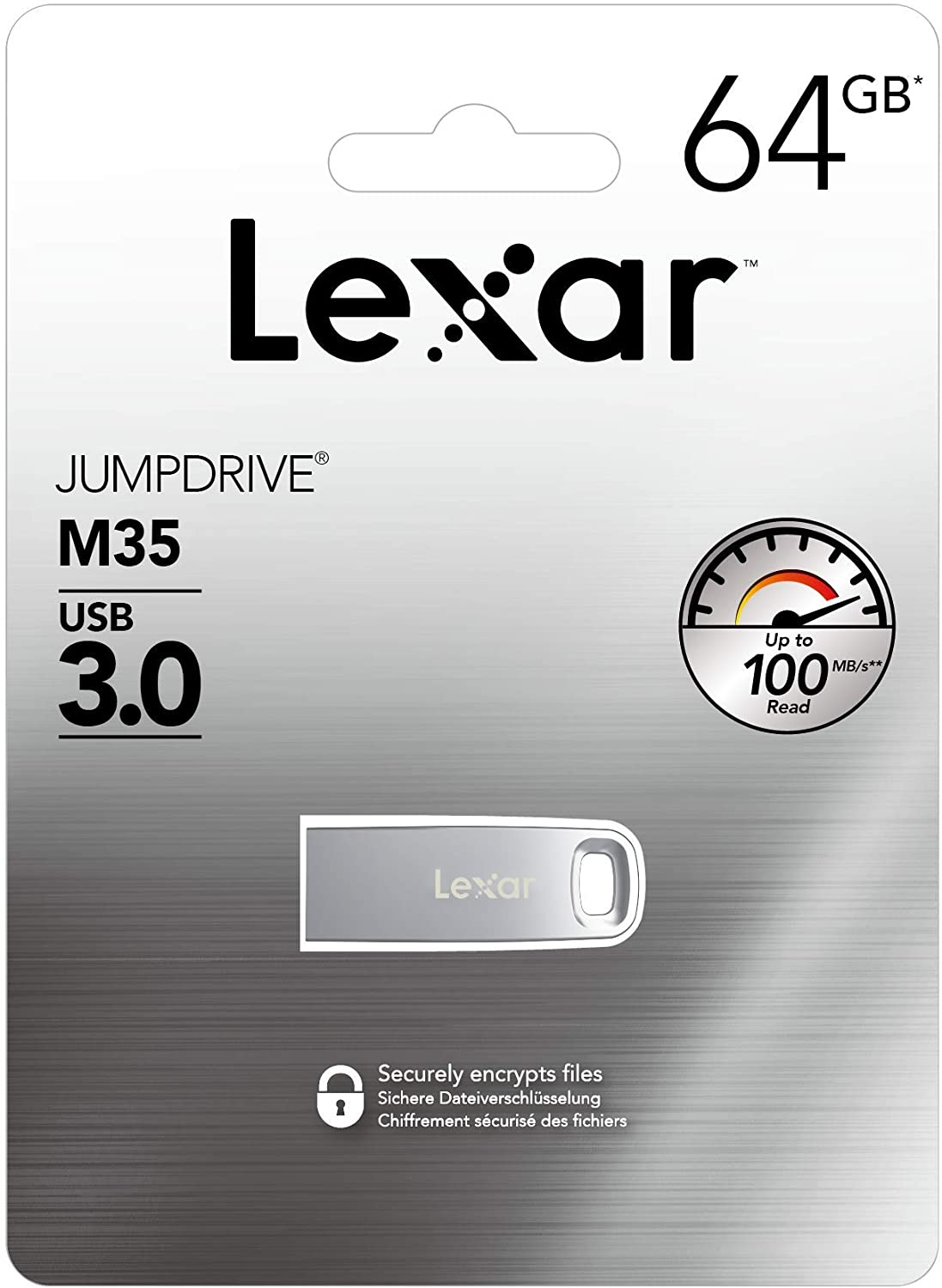 Lexar 64GB JumpDrive M35 Metal USB 3.0 Flash Drive 150MB/s