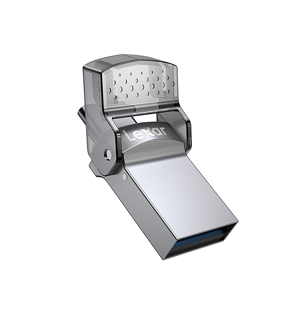 Lexar 64GB JumpDrive Dual Drive D35c USB 3.0 Type-C Flash Drive 100MB/s