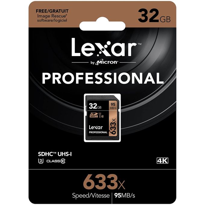 Lexar 32GB Professional 633x UHS-I SDHC Memory Card