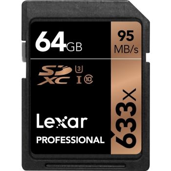Lexar 64GB Professional 633x UHS-I SDHC Memory Card