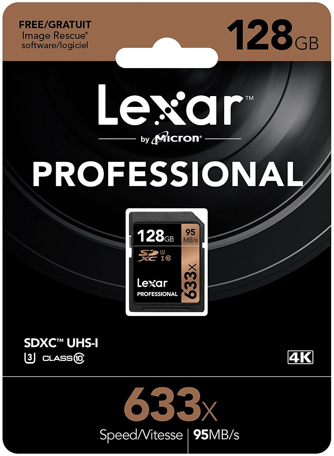 Lexar 128GB Professional 633x UHS-I SDHC Memory Card