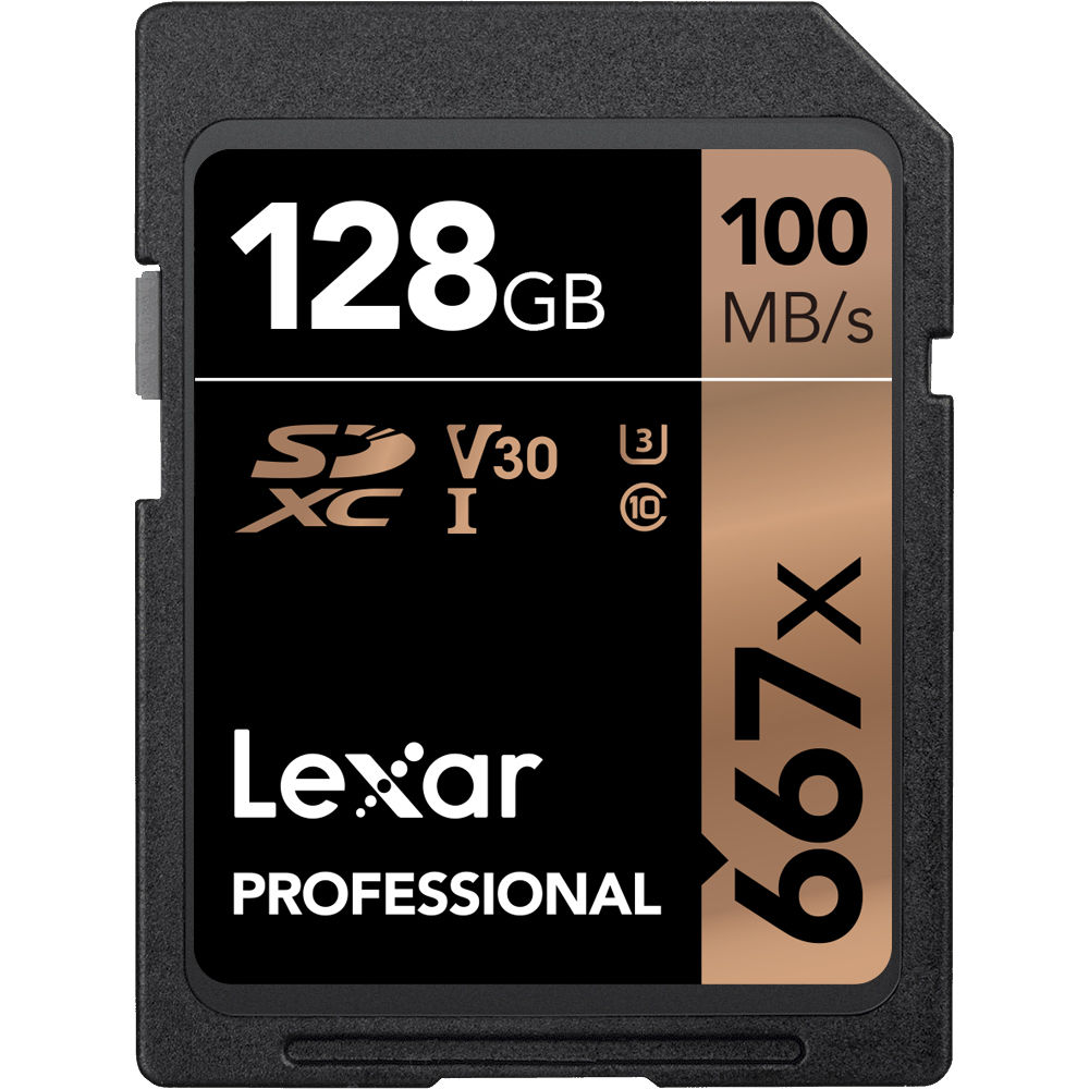 Lexar 128GB Professional 667x UHS-I SDXC Memory Card (100MB/s)