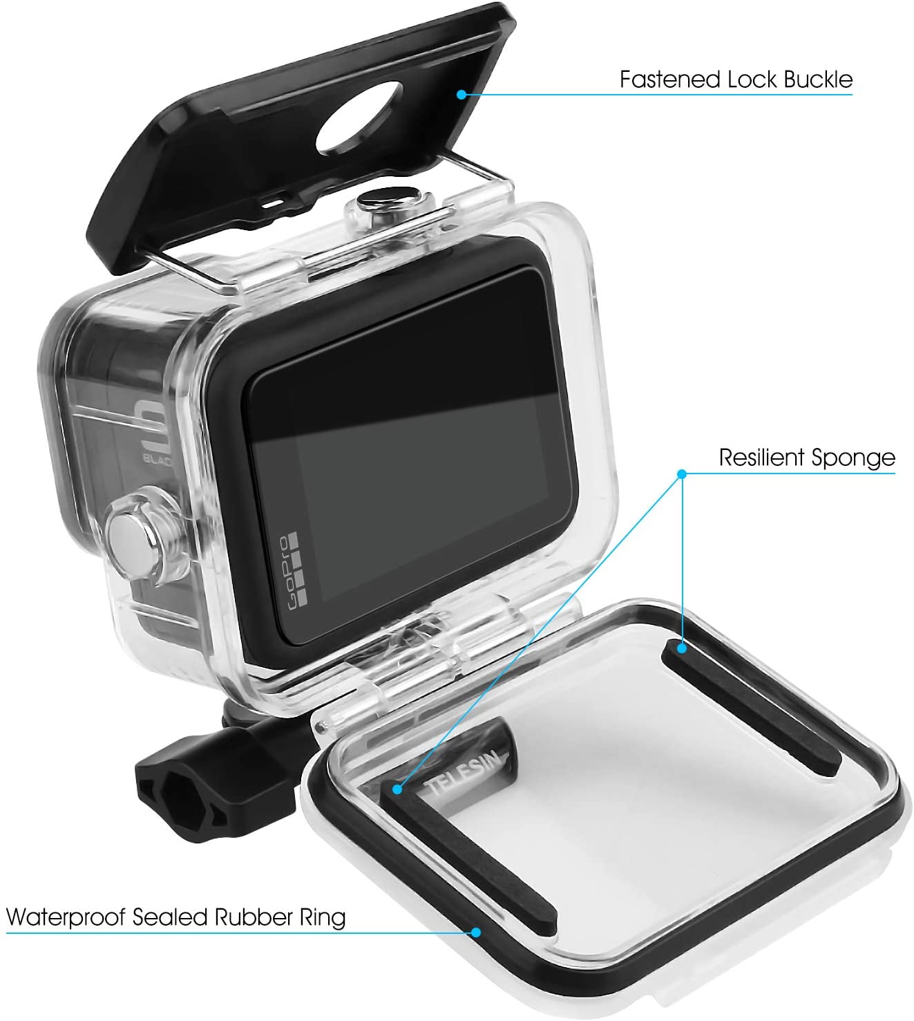 Protective Housing Case Shell Bracket for Gopro Hero 9 and Hero 10
