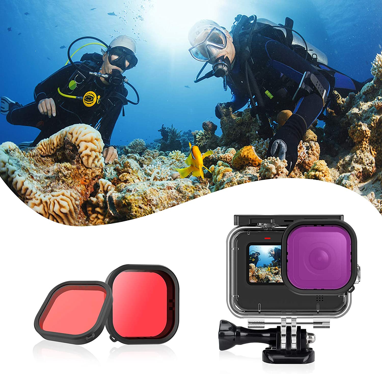 Protective Housing Case Shell Bracket for Gopro Hero 9 and Hero 10