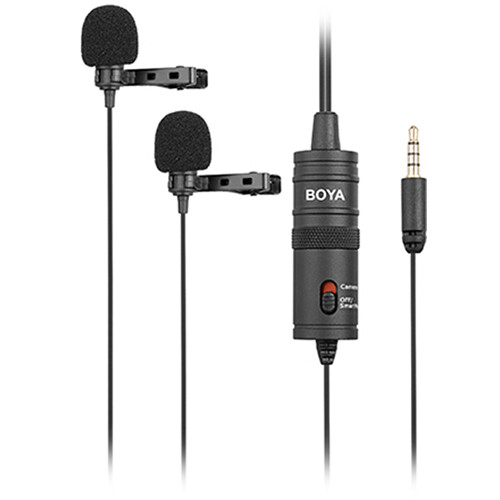 BOYA BY-M1DM Dual Omnidirectional Lavalier Microphone