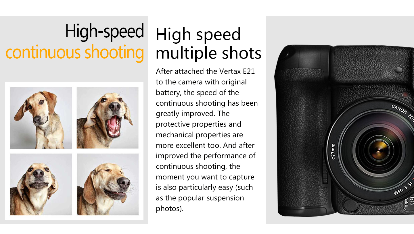 Pixel battery grip E21 for Canon 6D II