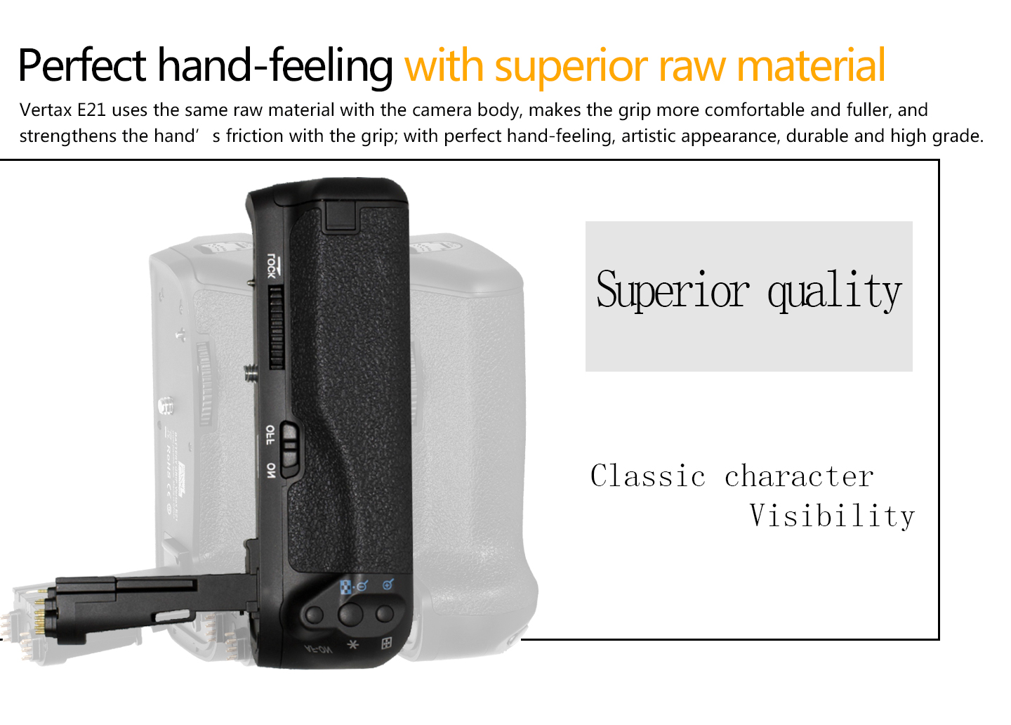 Pixel battery grip E21 for Canon 6D II