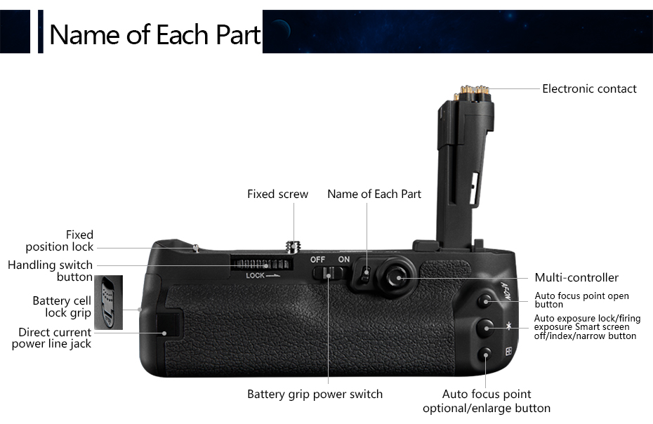 Pixel battery grip E16 for Canon 7D II