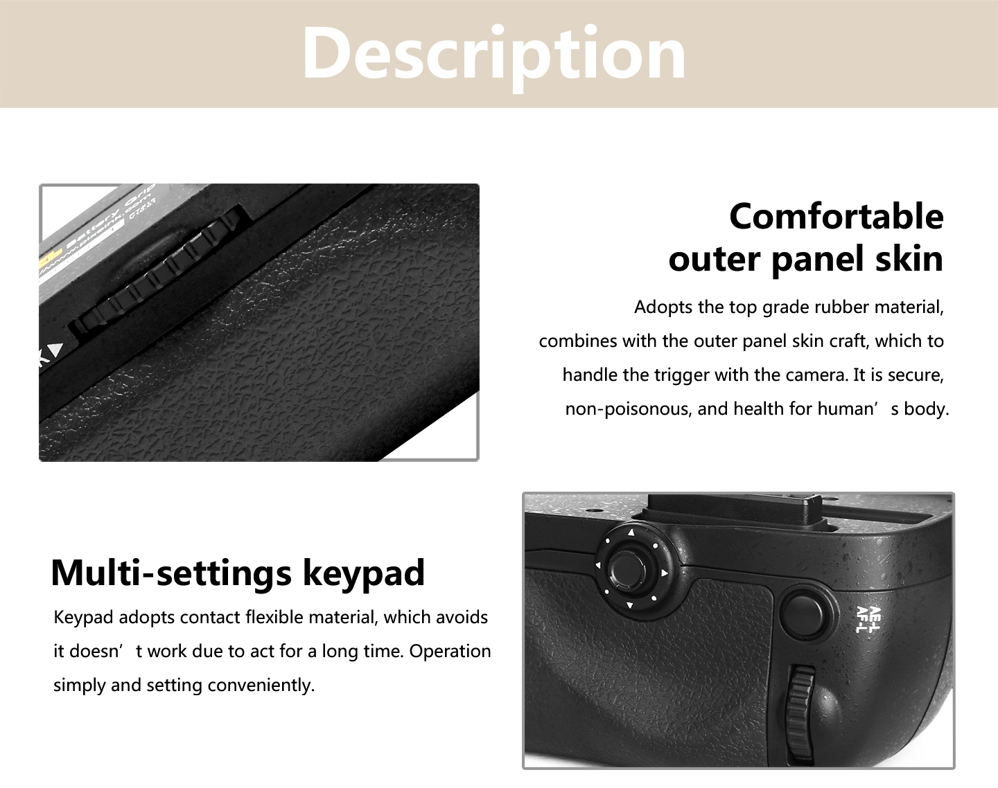 Pixel battery grip D15 for Nikon D7100/D7200