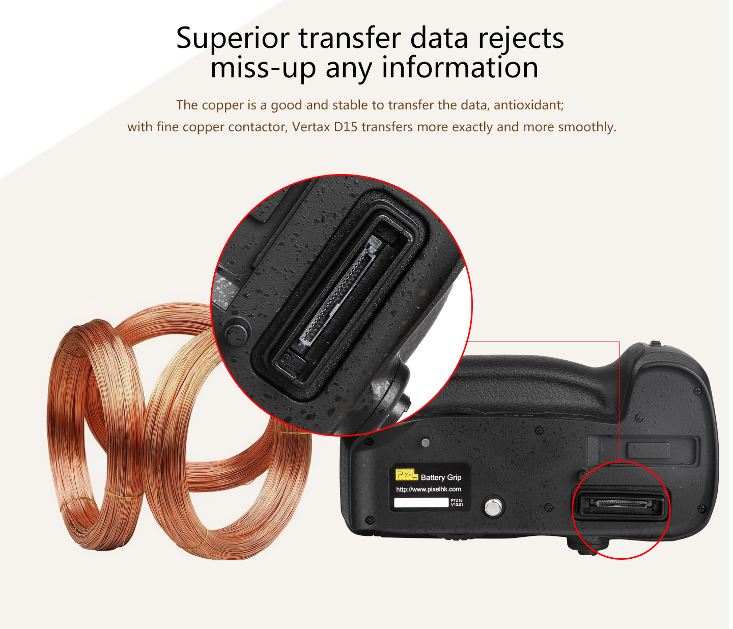 Pixel battery grip D15 for Nikon D7100/D7200