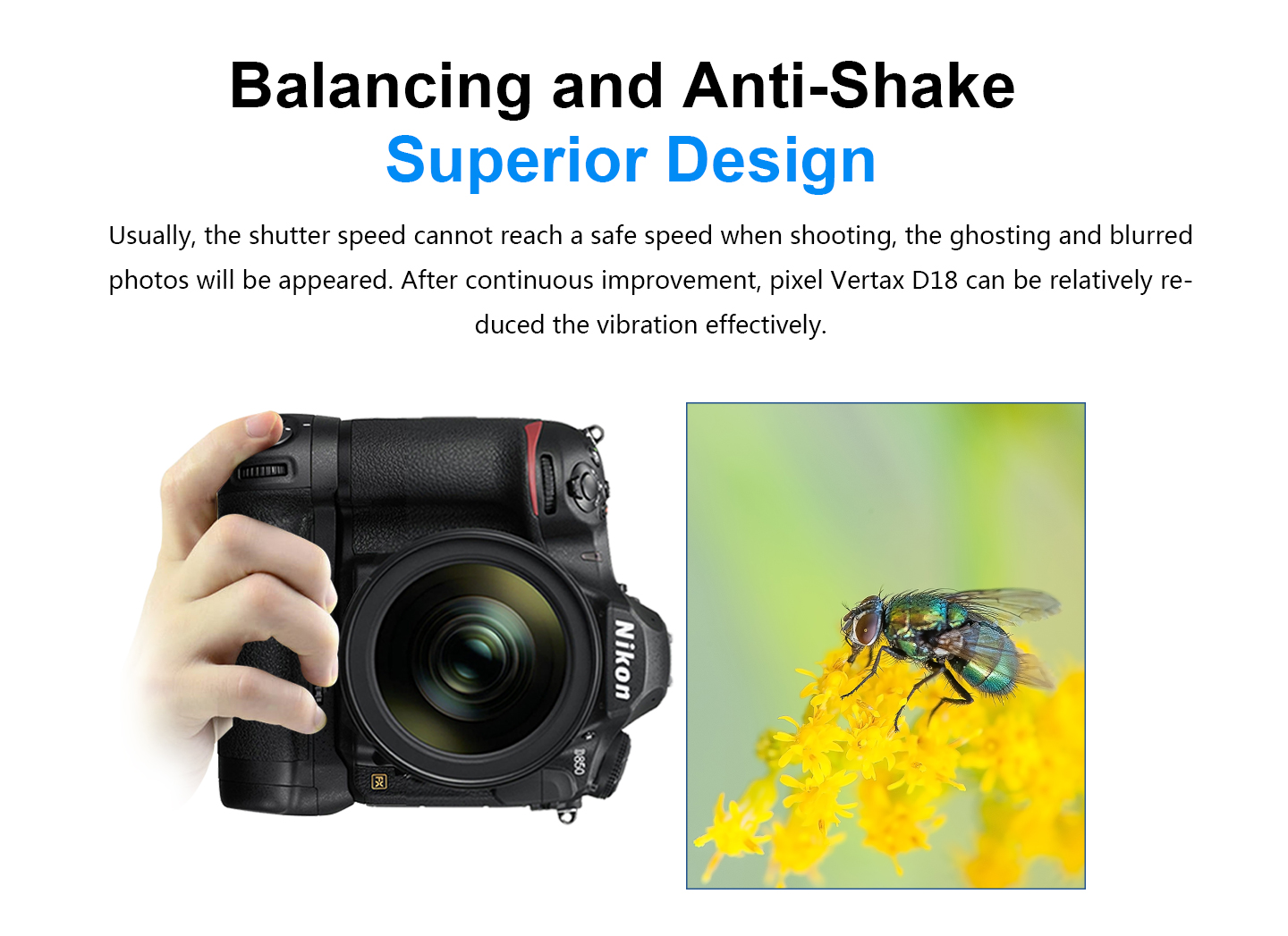 Pixel battery grip D18 for Nikon D850