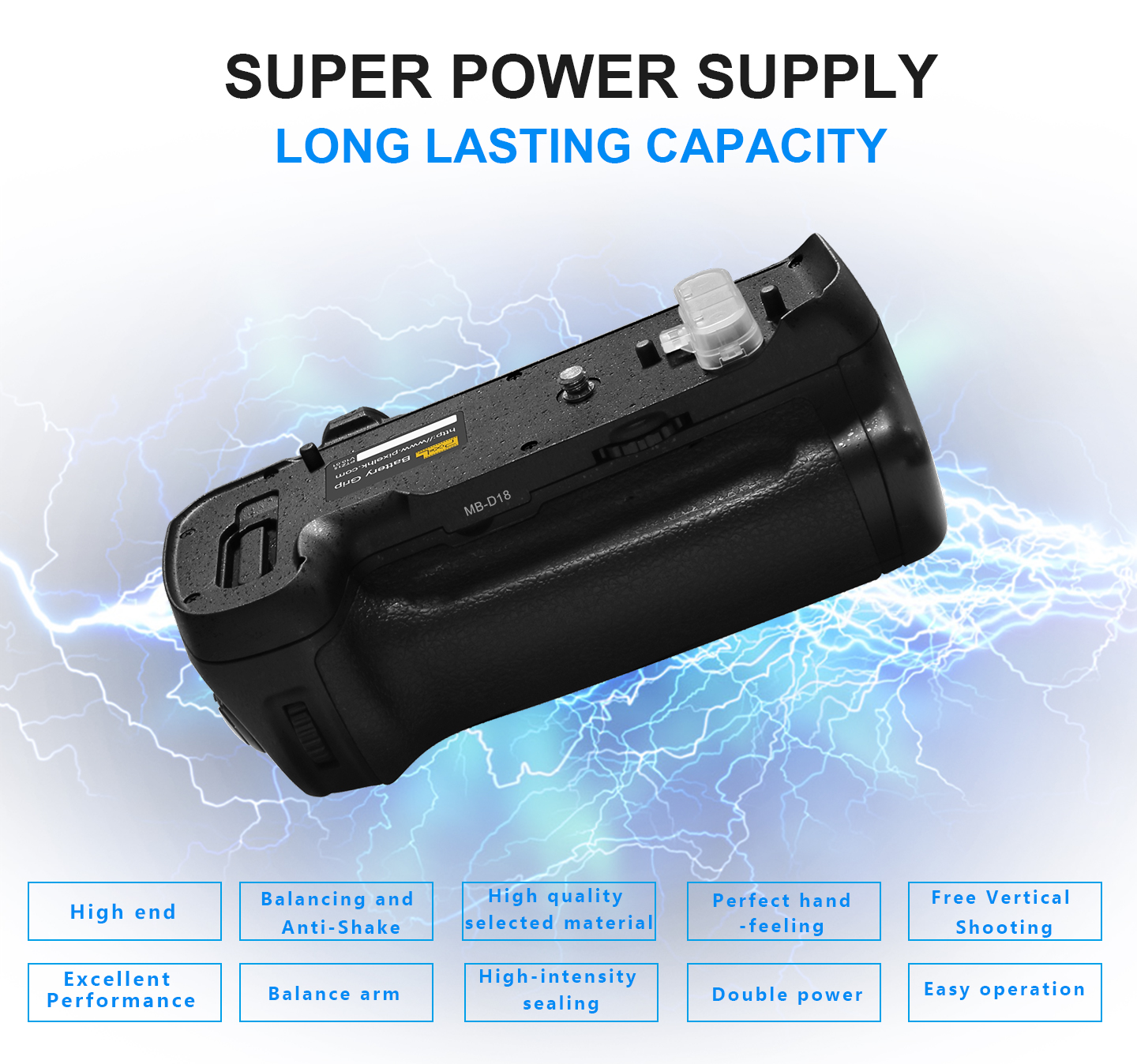 Pixel battery grip D18 for Nikon D850