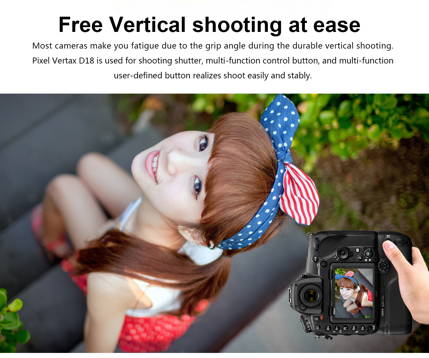 Pixel battery grip D18 for Nikon D850