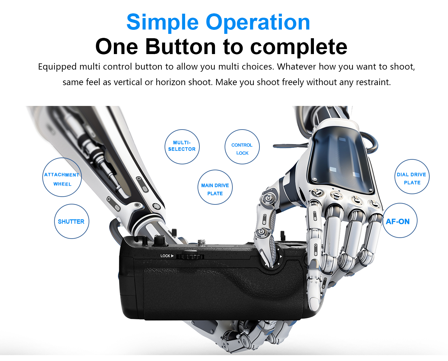Pixel battery grip D18 for Nikon D850