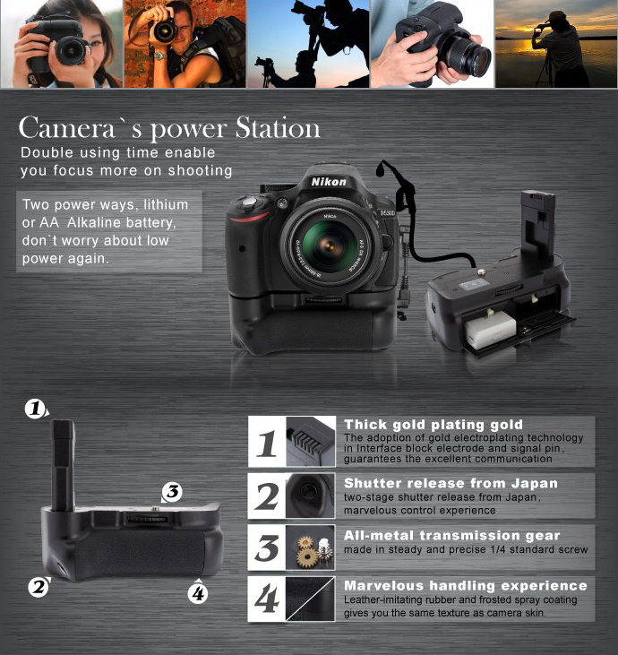 Meike battery grip D51 for Nikon D5100/D5200