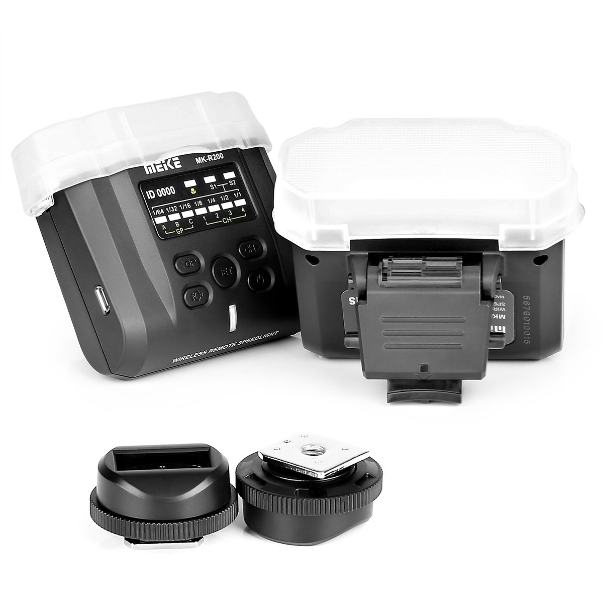 Meike MK-MT24 2.4G Wireless Close-Up Speedlight Macro Twin Lite Flash for Canon EF-Mount