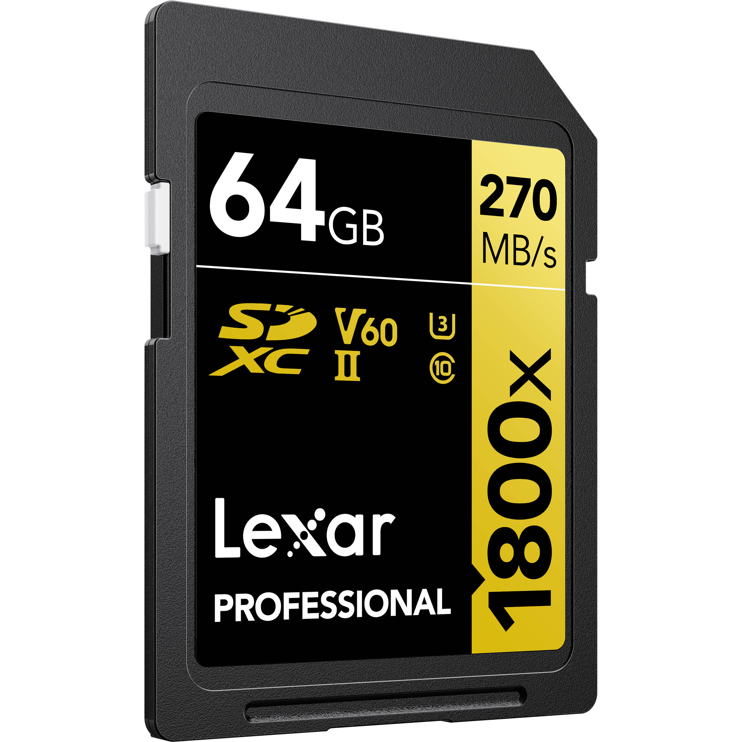Lexar 64GB Professional 1800x UHS-II SDXC Memory Card