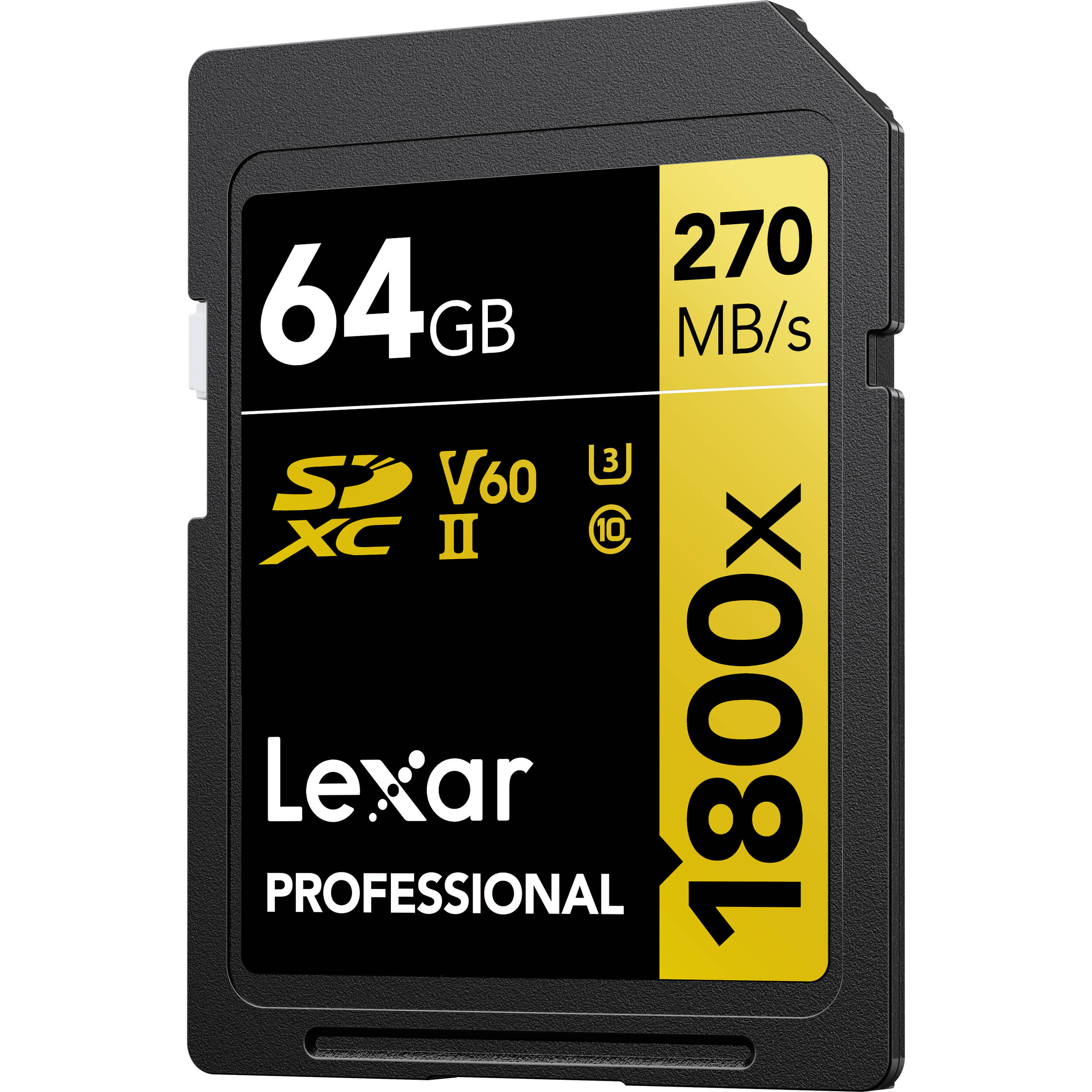 Lexar 64GB Professional 1800x UHS-II SDXC Memory Card
