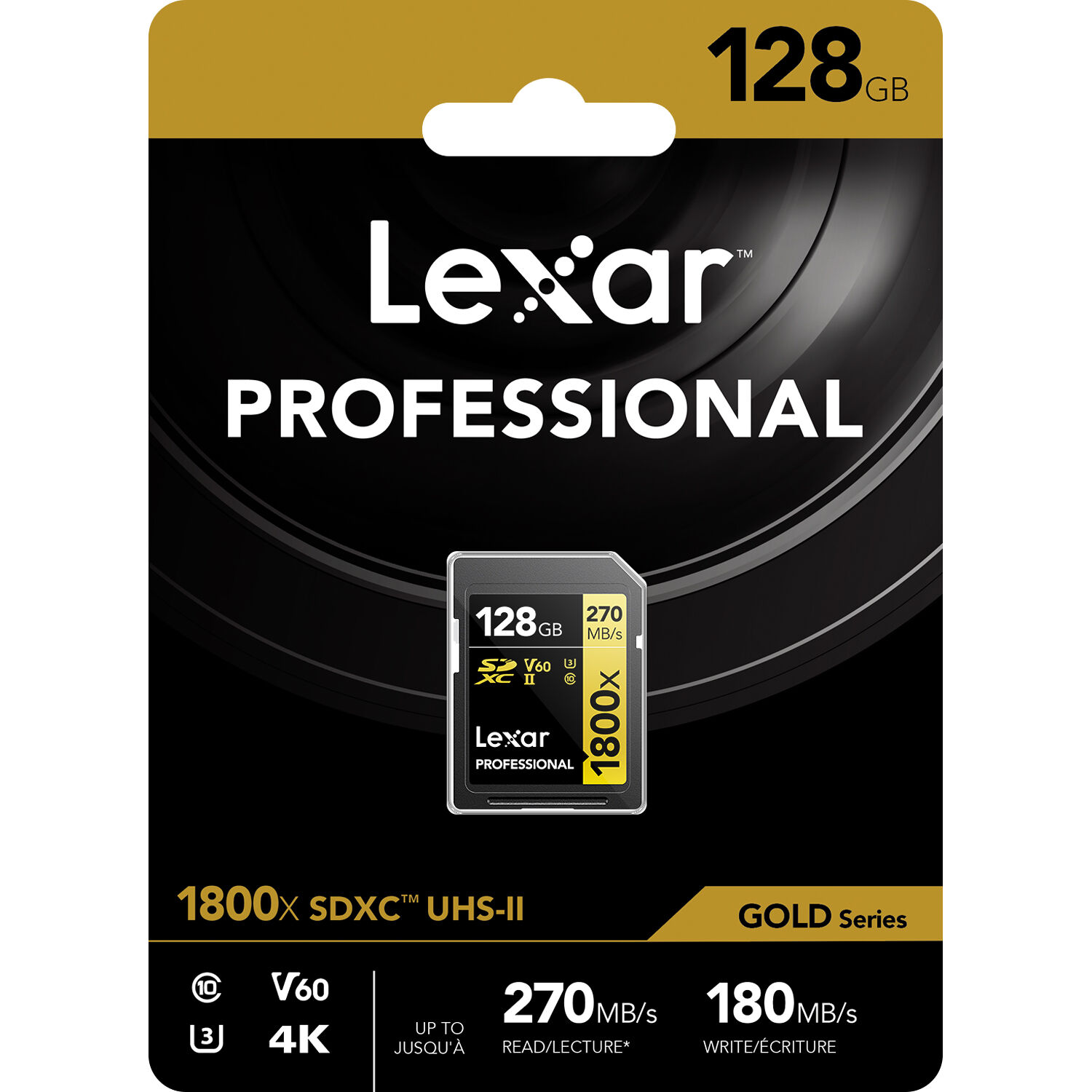 Lexar 128GB Professional 1800x UHS-II SDXC Memory Card