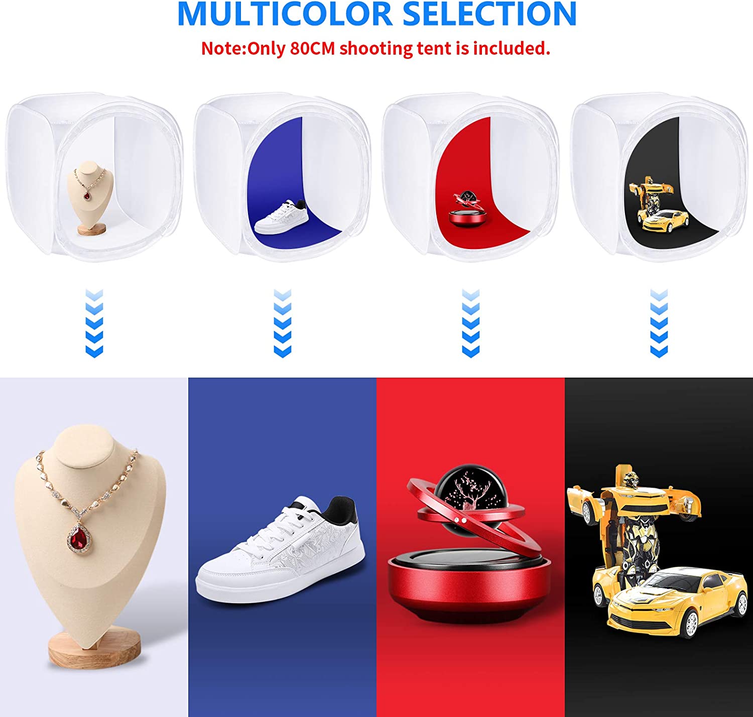 General photo Studio soft box light tent cube softbox 4x Background cloths 60cm (60)