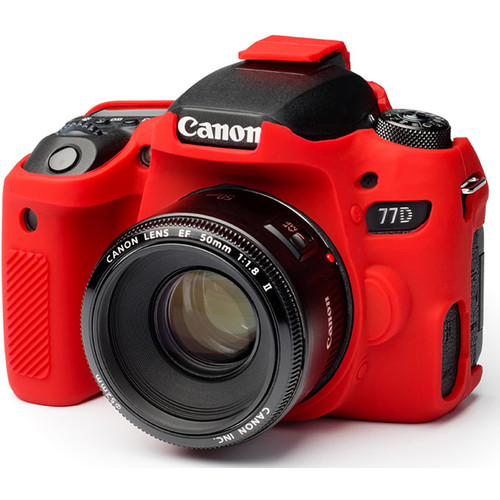easyCover Silicone Protection Cover for Canon EOS 77D (Red)