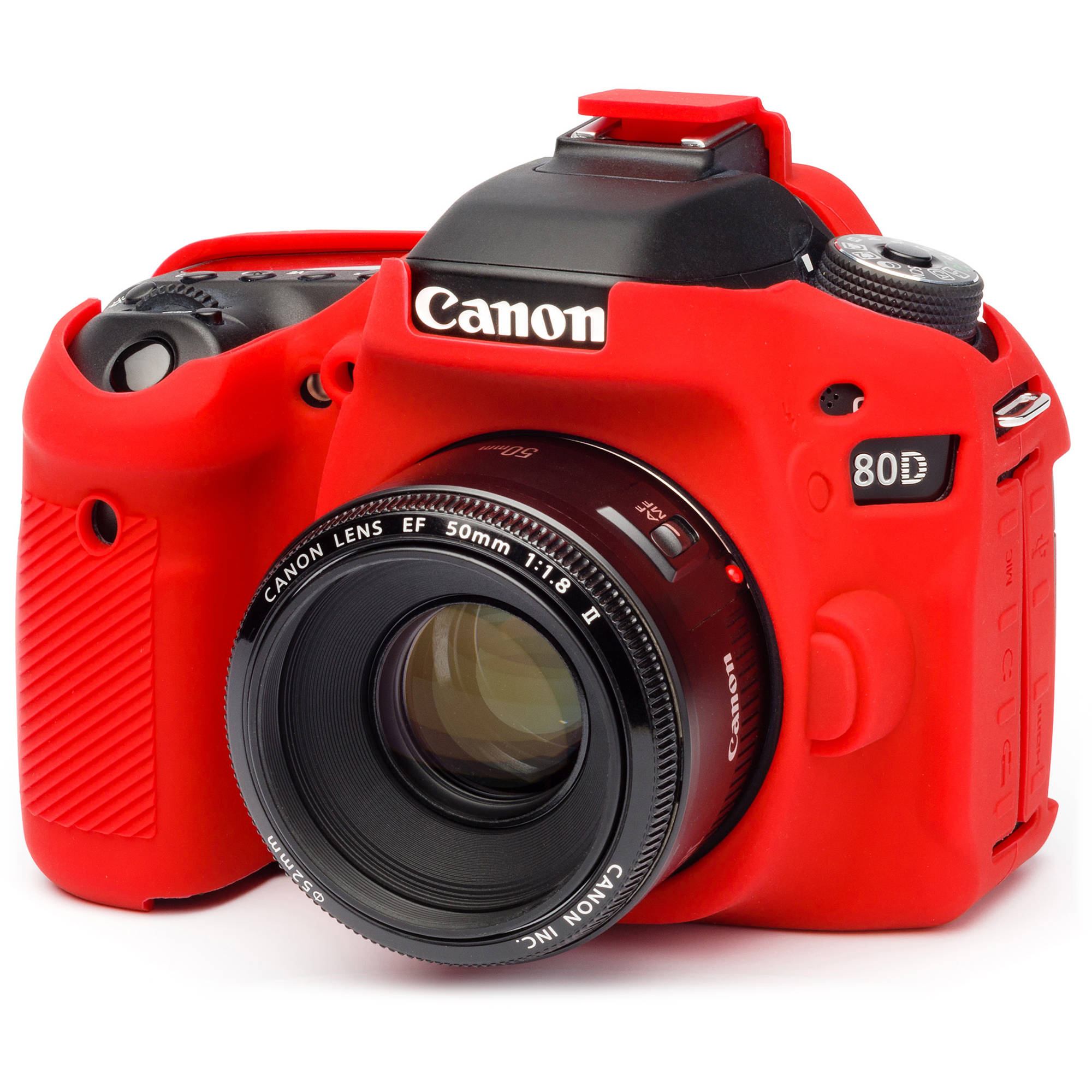 easyCover Silicone Protection Cover for Canon EOS 80D (Red)