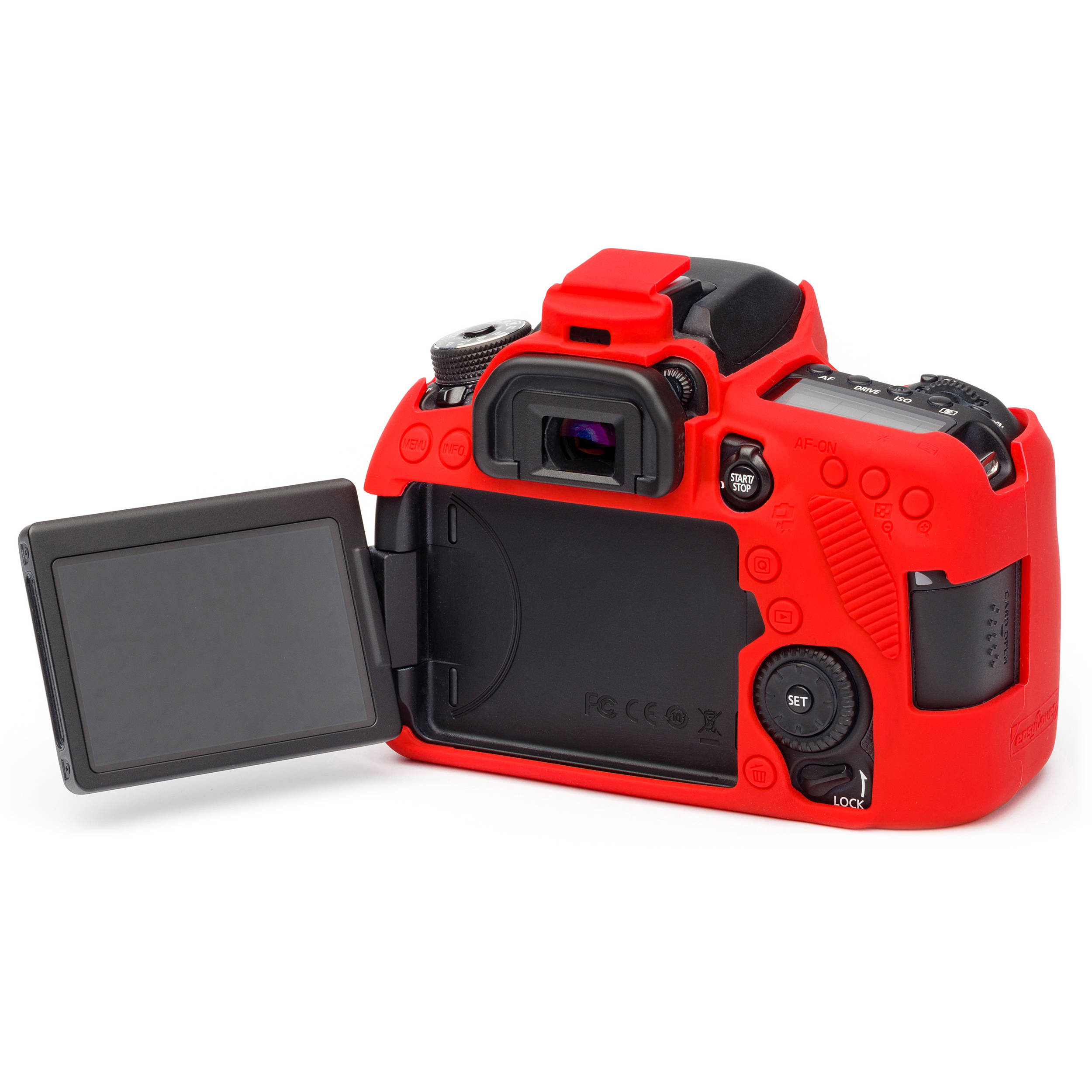 easyCover Silicone Protection Cover for Canon EOS 80D (Red)
