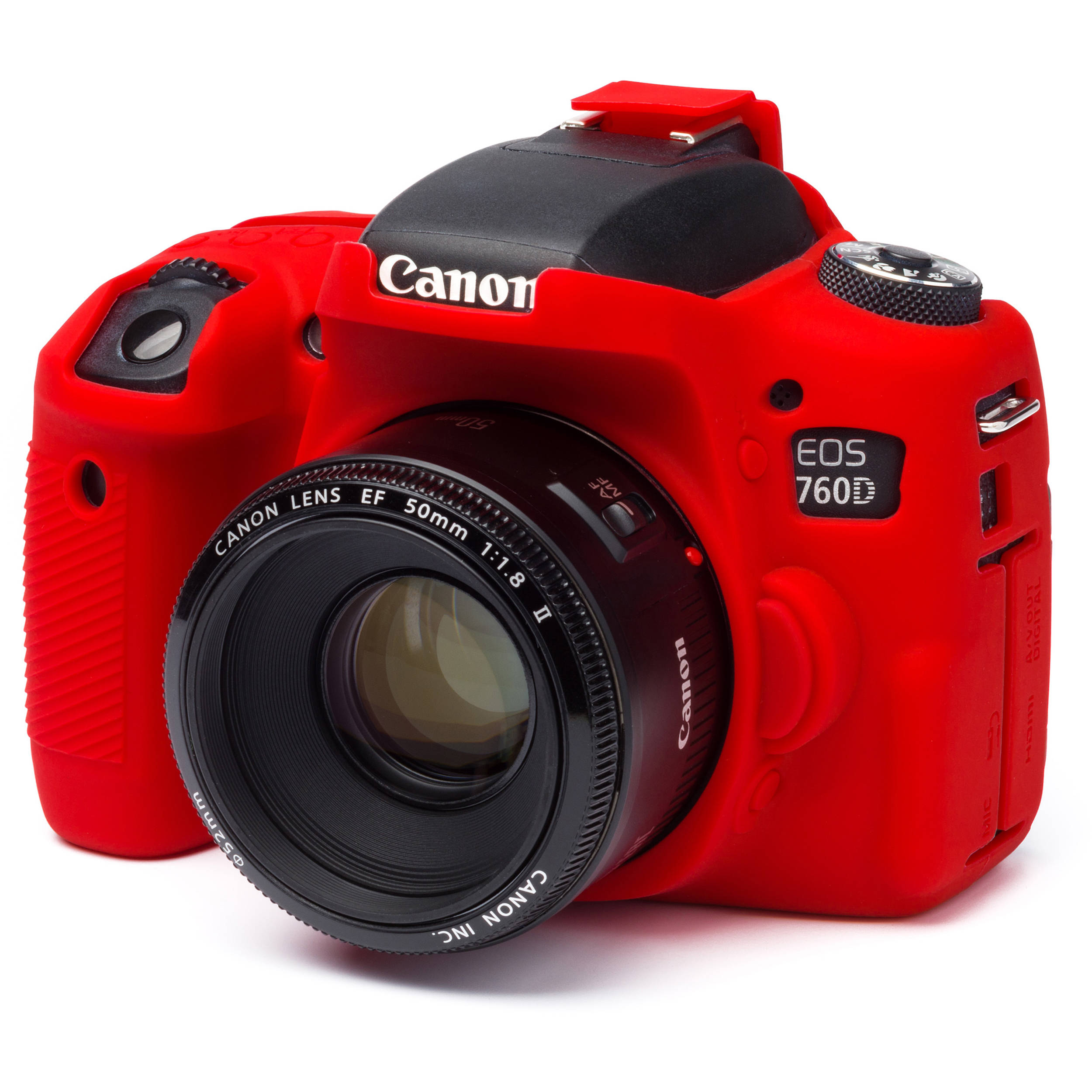 easyCover Silicone Protection Cover for Canon EOS 760D (Red)