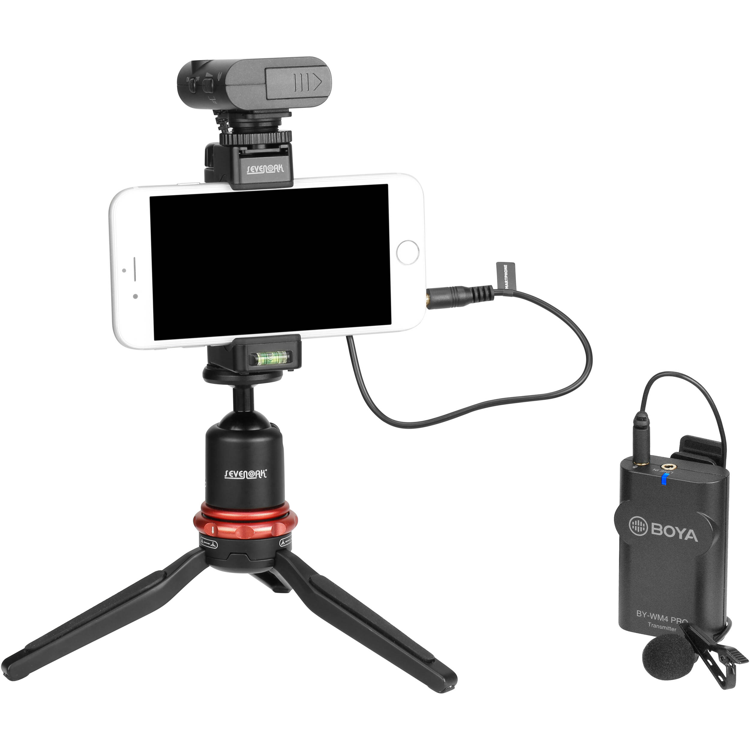 BOYA BY-WM4 PRO Digital Camera-Mount Wireless Omni Lavalier Microphone System (2.4 GHz)