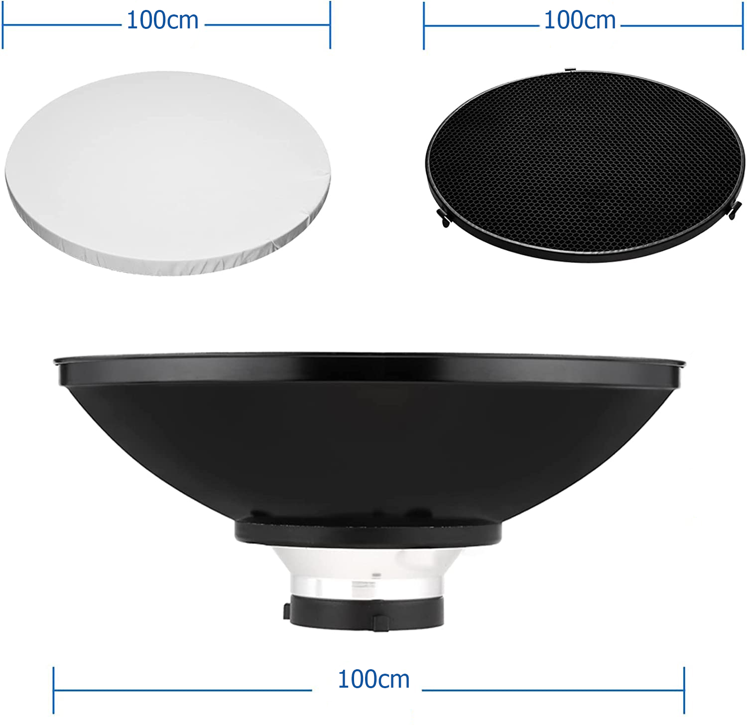 General Beauty Dish Diffuser Reflector with Grid (100)
