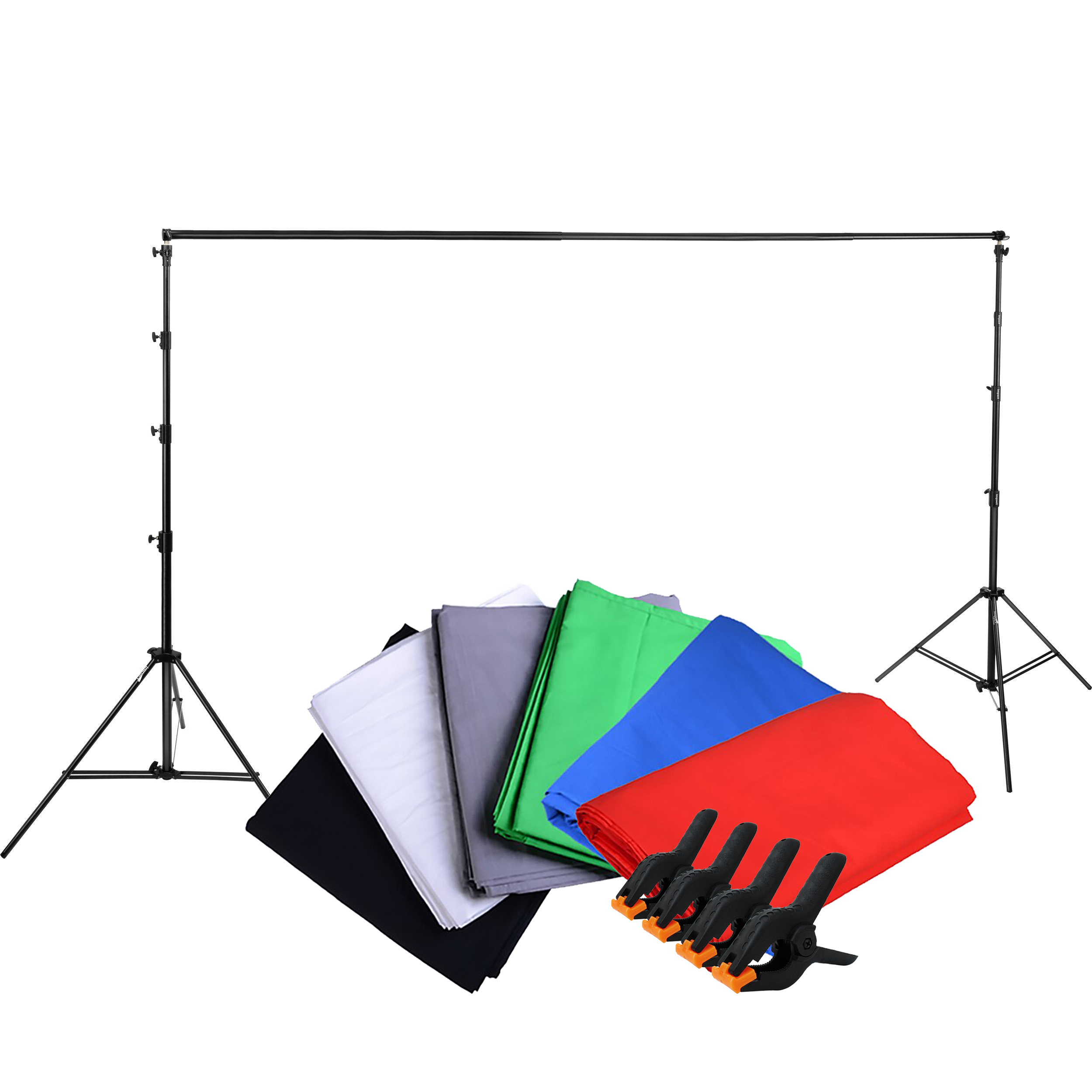 General FT-901 background Stand with clips and six chroma (black, white, green, gray, red and blue)