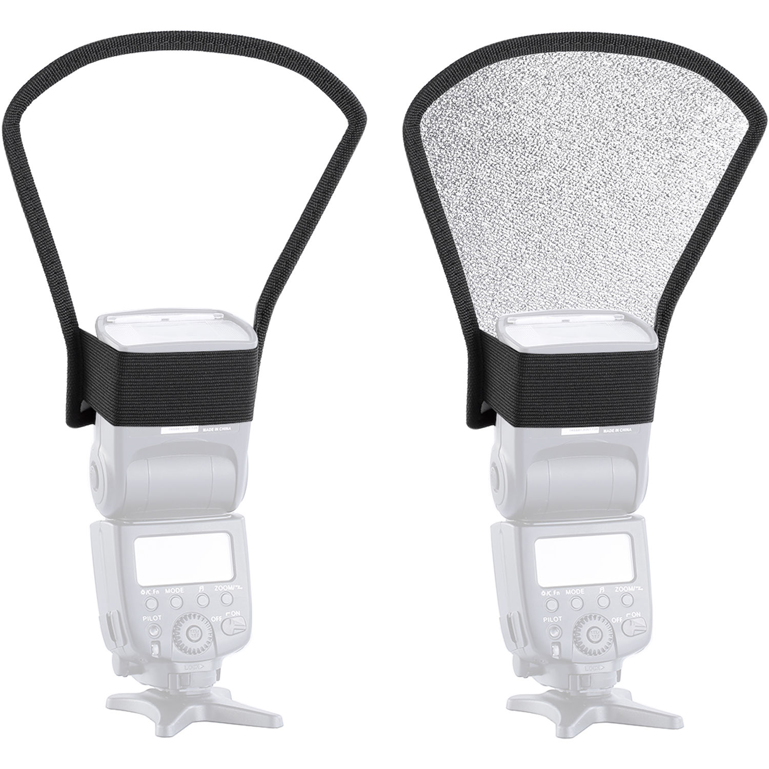 General 15cm x 12.5cm Softbox and Silver/White Reflectors Flash Diffuser Kit